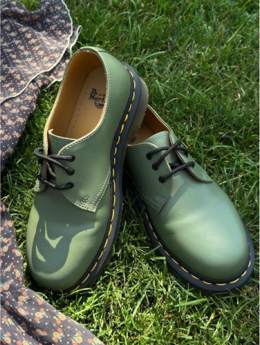 Dr. Martens 1461 Sage Green Leather Oxford Shoes 🍏